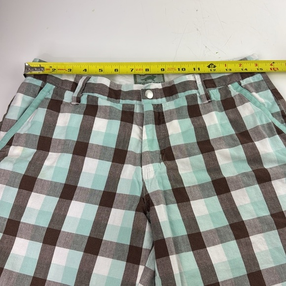 Horny Toad Women's Brown & Blue Check Shorts - Picture 6 of 10